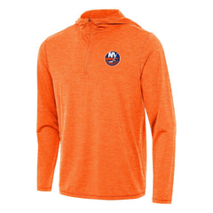 NHL New York Islanders Antigua Tidy Quarter-Zip Hoodie - Heather Orange