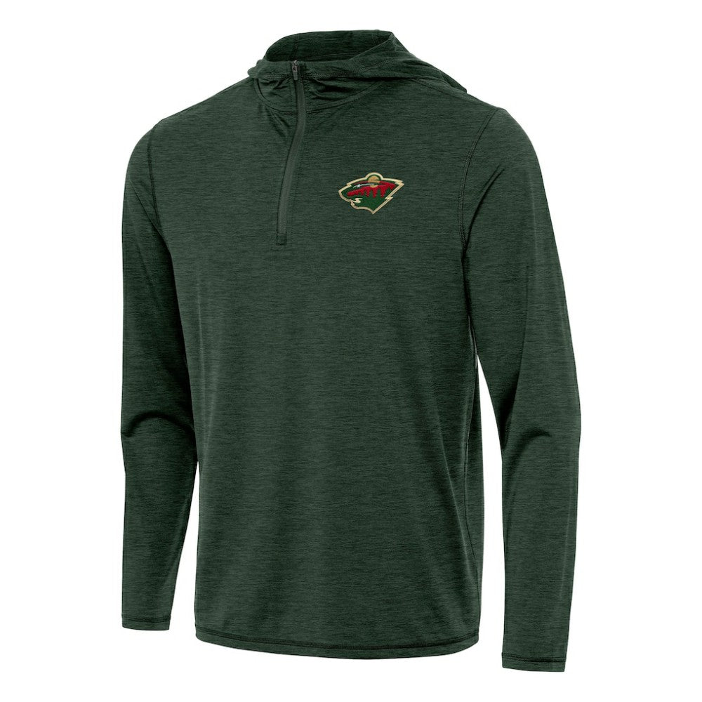 NHL Minnesota Wild Antigua Tidy Quarter-Zip Hoodie - Hunter Green