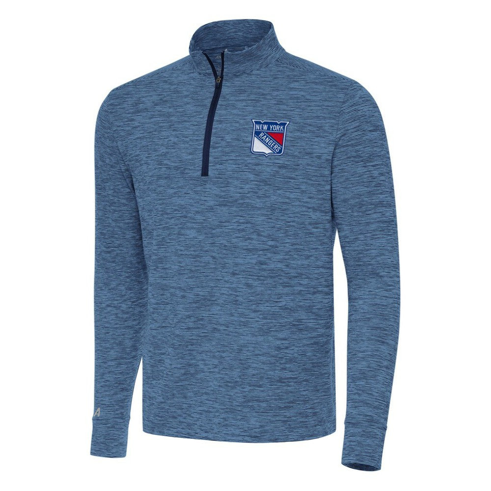 NHL New York Rangers Antigua Cause Quarter-Zip Top - Heather Navy