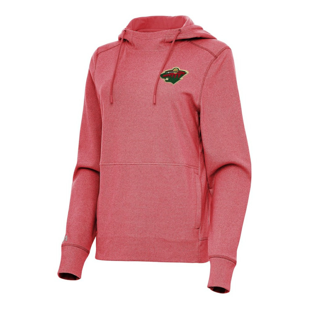 NHL Minnesota Wild Antigua Women's Justice Pullover Hoodie - Heather Red