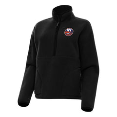NHL New York Islanders Antigua Women's Figure Half-Zip Pullover Sweatshirt - Black