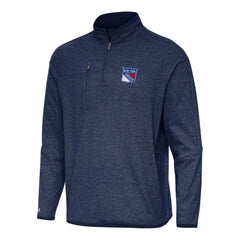 NHL New York Rangers Antigua Certain Quarter-Zip Tri-Blend Sweatshirt - Heather Navy