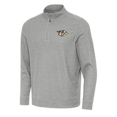 NHL Nashville Predators Antigua Subtle Quarter-Zip Sweatshirt - Heather Gray
