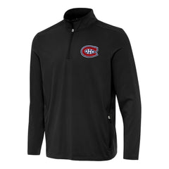 NHL Montreal Canadiens Antigua Perilous Quarter-Zip Sweatshirt - Black