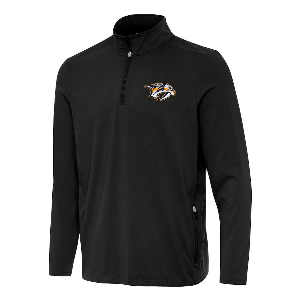 NHL Nashville Predators Antigua Perilous Quarter-Zip Sweatshirt - Black