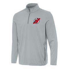 NHL New Jersey Devils Antigua Perilous Quarter-Zip Sweatshirt - Gray