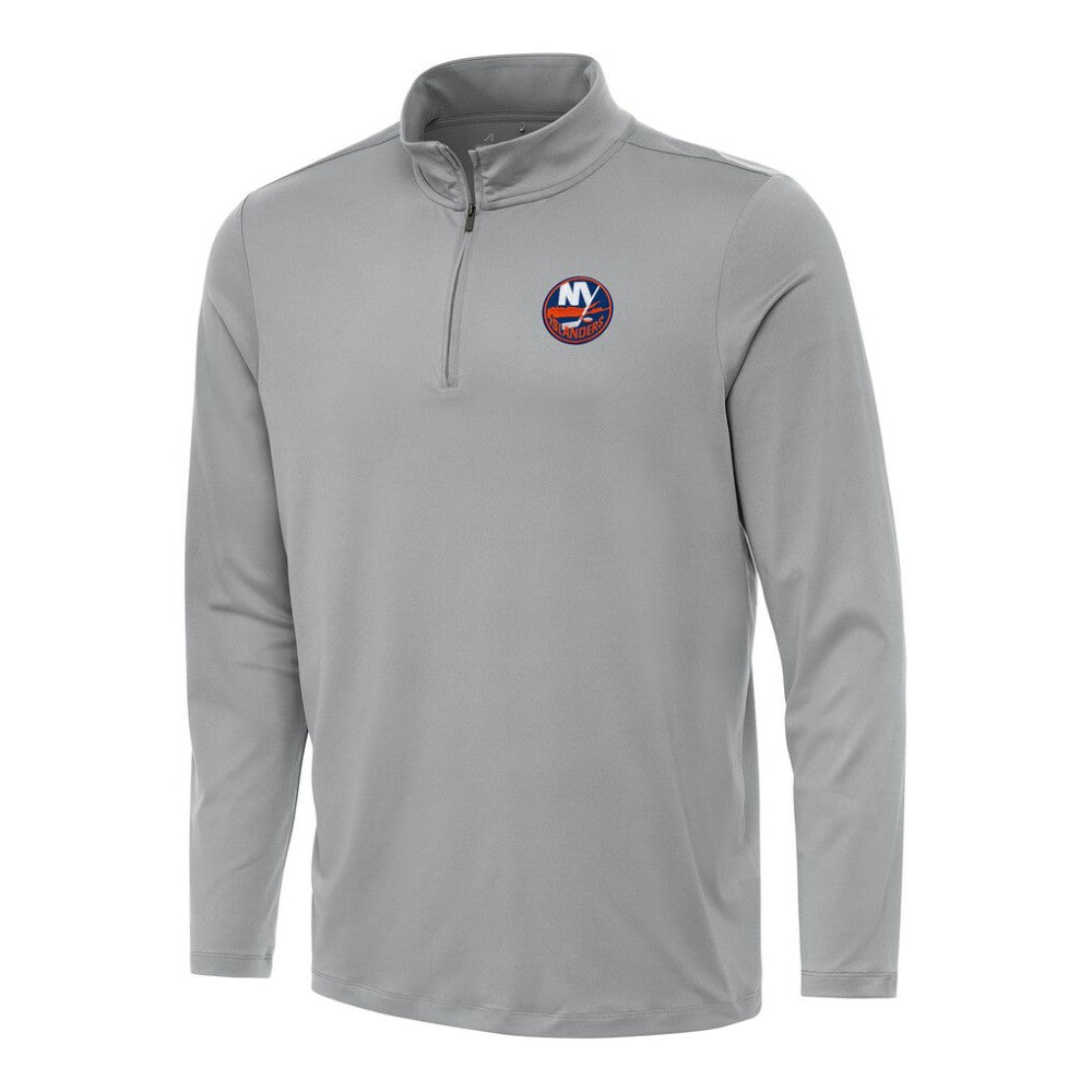 NHL New York Islanders Antigua Reprocess Quarter-Zip Top - Gray