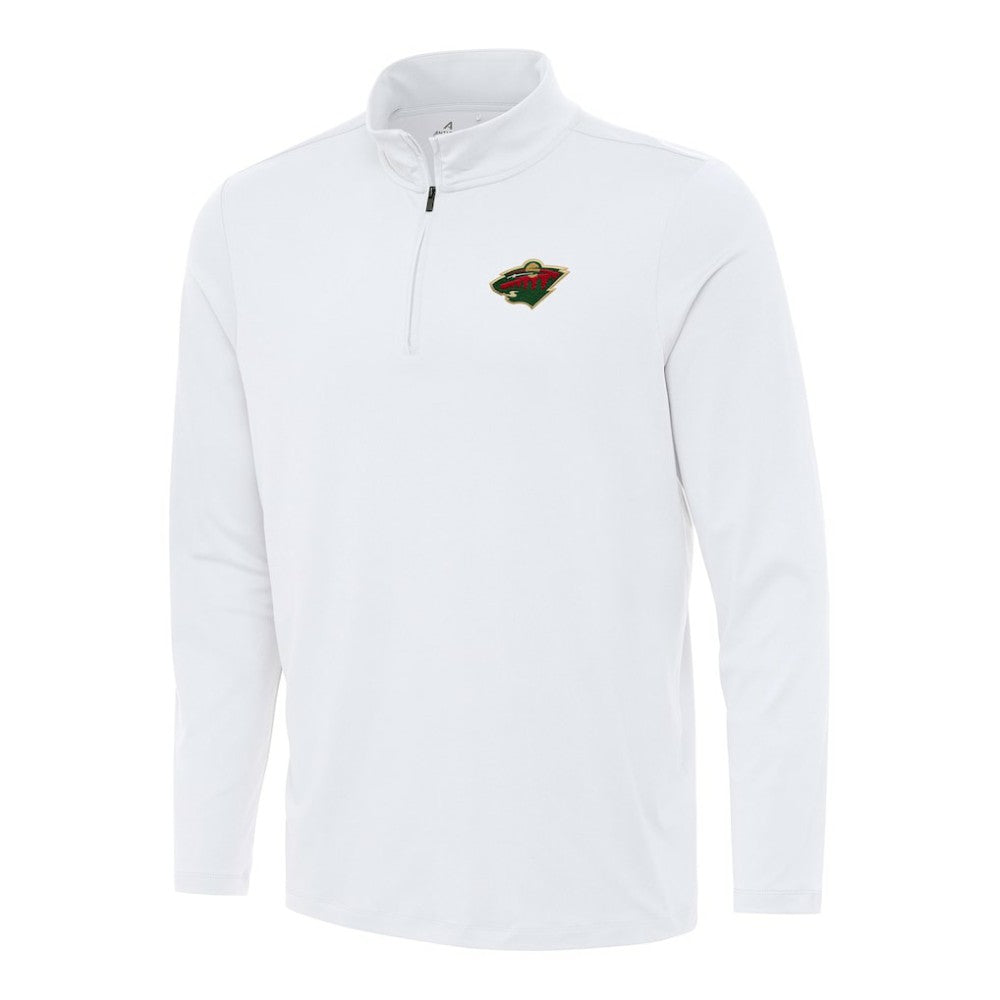 NHL Minnesota Wild Antigua Reprocess Quarter-Zip Top - White