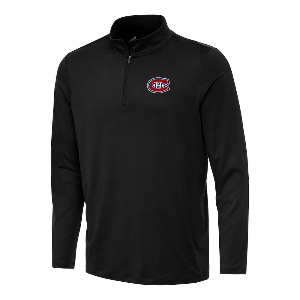 NHL Montreal Canadiens Antigua Reprocess Quarter-Zip Top - Black