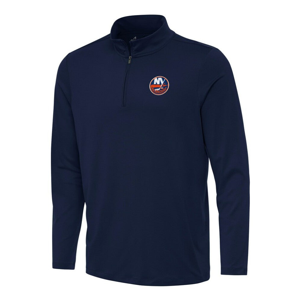 NHL New York Islanders Antigua Reprocess Quarter-Zip Top - Navy