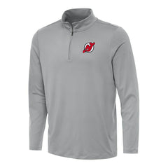 NHL New Jersey Devils Antigua Reprocess Quarter-Zip Top - Gray