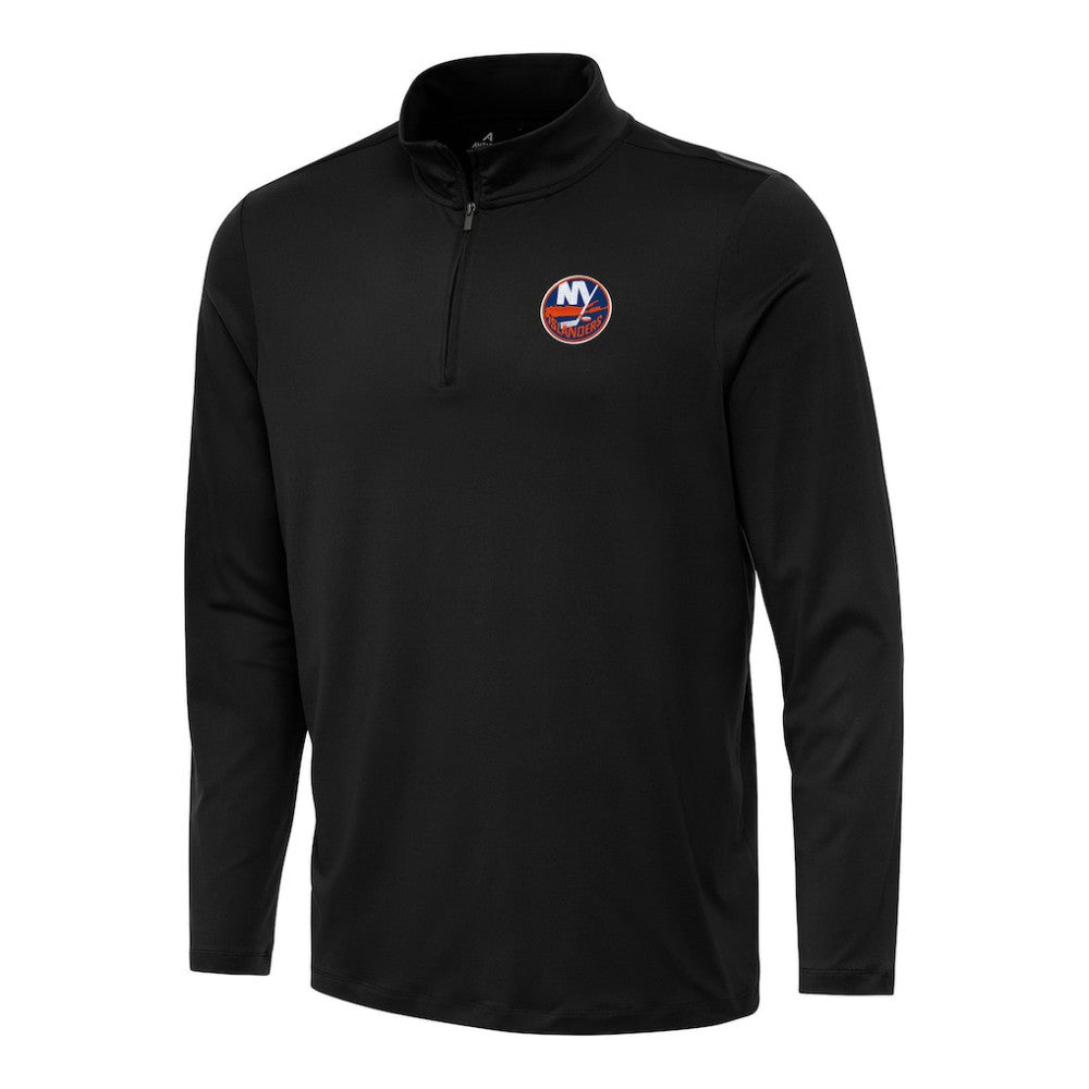 NHL New York Islanders Antigua Reprocess Quarter-Zip Top - Black