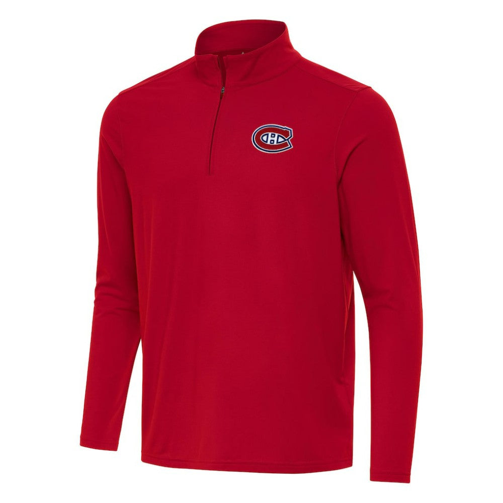 NHL Montreal Canadiens Antigua Intent Quarter-Zip Top - Red