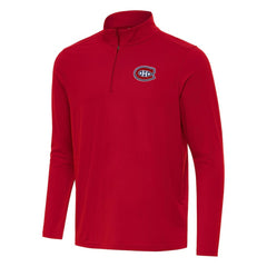 NHL Montreal Canadiens Antigua Intent Quarter-Zip Top - Red