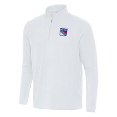 NHL New York Rangers Antigua Intent Quarter-Zip Top - White