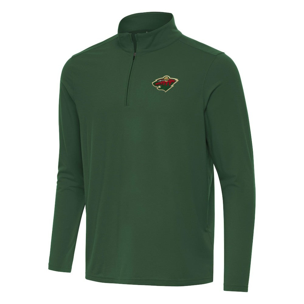 NHL Minnesota Wild Antigua Intent Quarter-Zip Top - Hunter Green