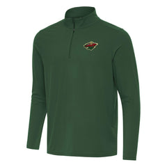 NHL Minnesota Wild Antigua Intent Quarter-Zip Top - Hunter Green