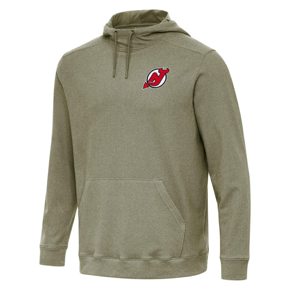 NHL New Jersey Devils Antigua Cloud Pullover Hoodie - Olive