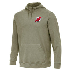 NHL New Jersey Devils Antigua Cloud Pullover Hoodie - Olive