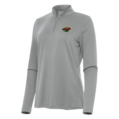 NHL Minnesota Wild Antigua Women's Reprocess Quarter-Zip Top - Gray
