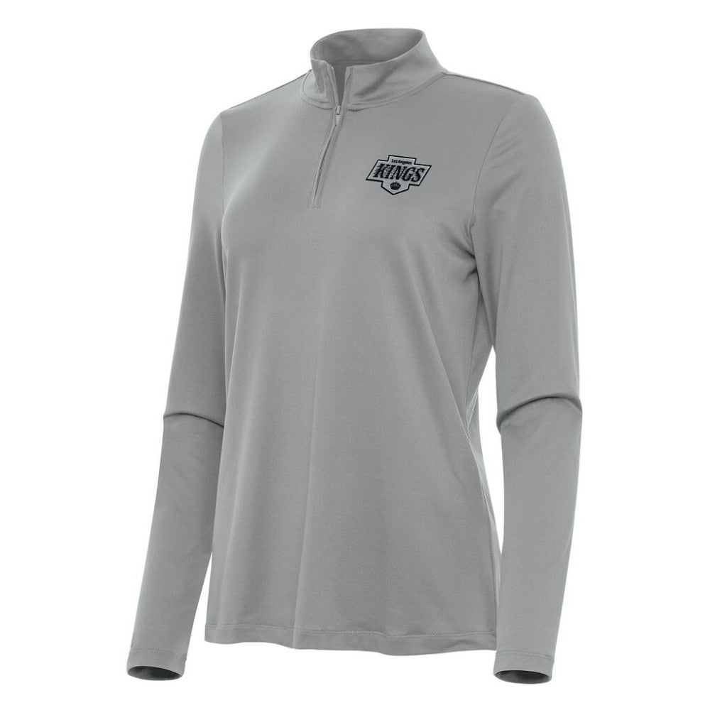 NHL Los Angeles Kings Antigua Women's Reprocess Quarter-Zip Top - Gray