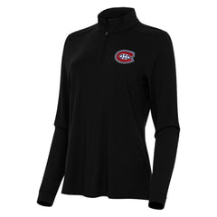 NHL Montreal Canadiens Antigua Women's Intent Quarter-Zip Top - Black