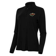 NHL Minnesota Wild Antigua Women's Intent Quarter-Zip Top - Black