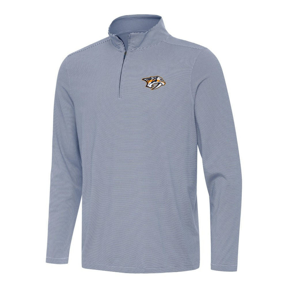 NHL Nashville Predators Antigua Twine Quarter-Zip Top - Navy