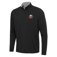 NHL New York Islanders Antigua Content Quarter-Zip Pullover Top - Black/Gray