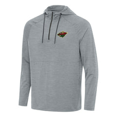 NHL Minnesota Wild Antigua Spikes Quarter-Zip Hoodie - Heather Gray