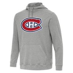 NHL Montreal Canadiens Antigua Cloud Pullover Hoodie - Heather Gray