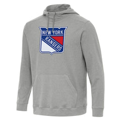 NHL New York Rangers Antigua Cloud Pullover Hoodie - Heather Gray