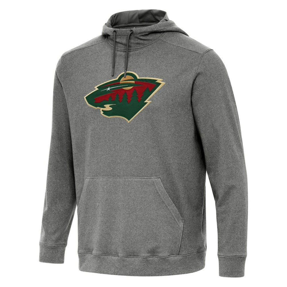 NHL Minnesota Wild Antigua Cloud Pullover Hoodie - Heather Black