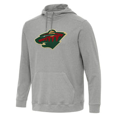 NHL Minnesota Wild Antigua Cloud Pullover Hoodie - Heather Gray