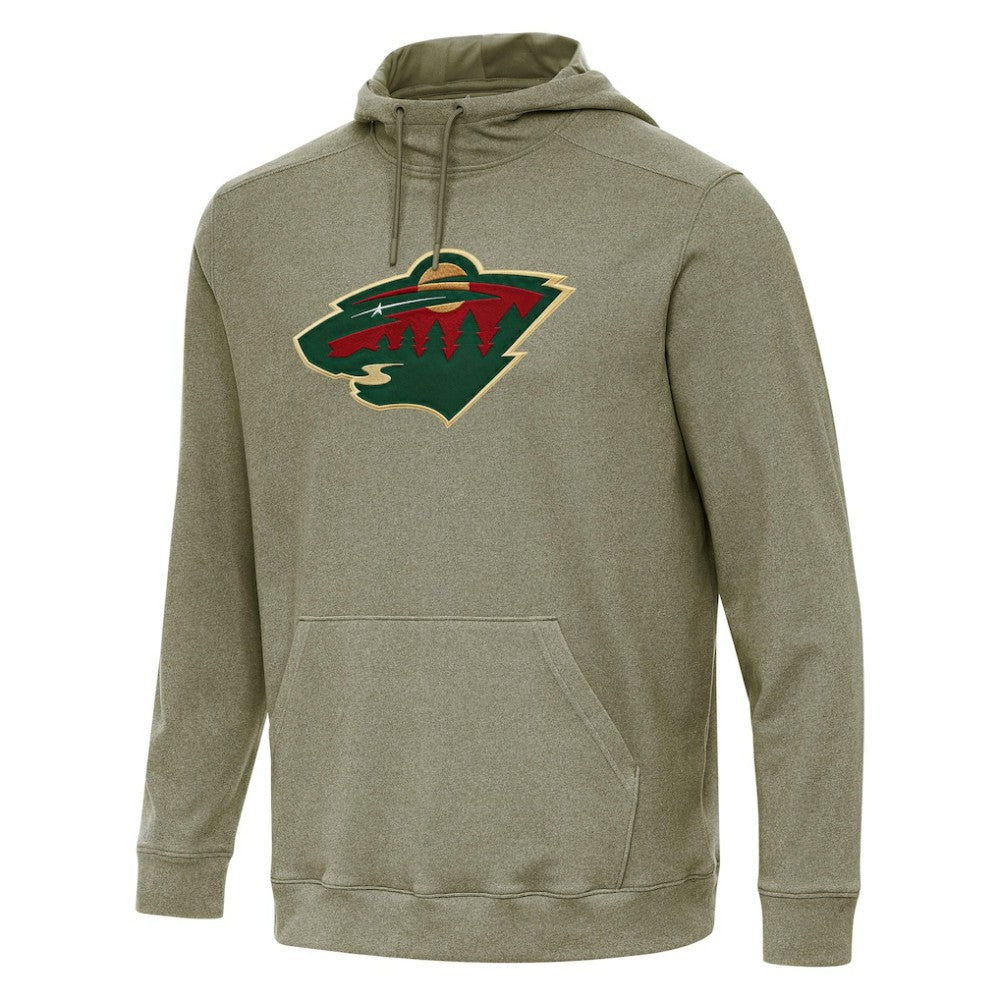 NHL Minnesota Wild Antigua Cloud Pullover Hoodie - Olive