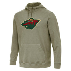 NHL Minnesota Wild Antigua Cloud Pullover Hoodie - Olive