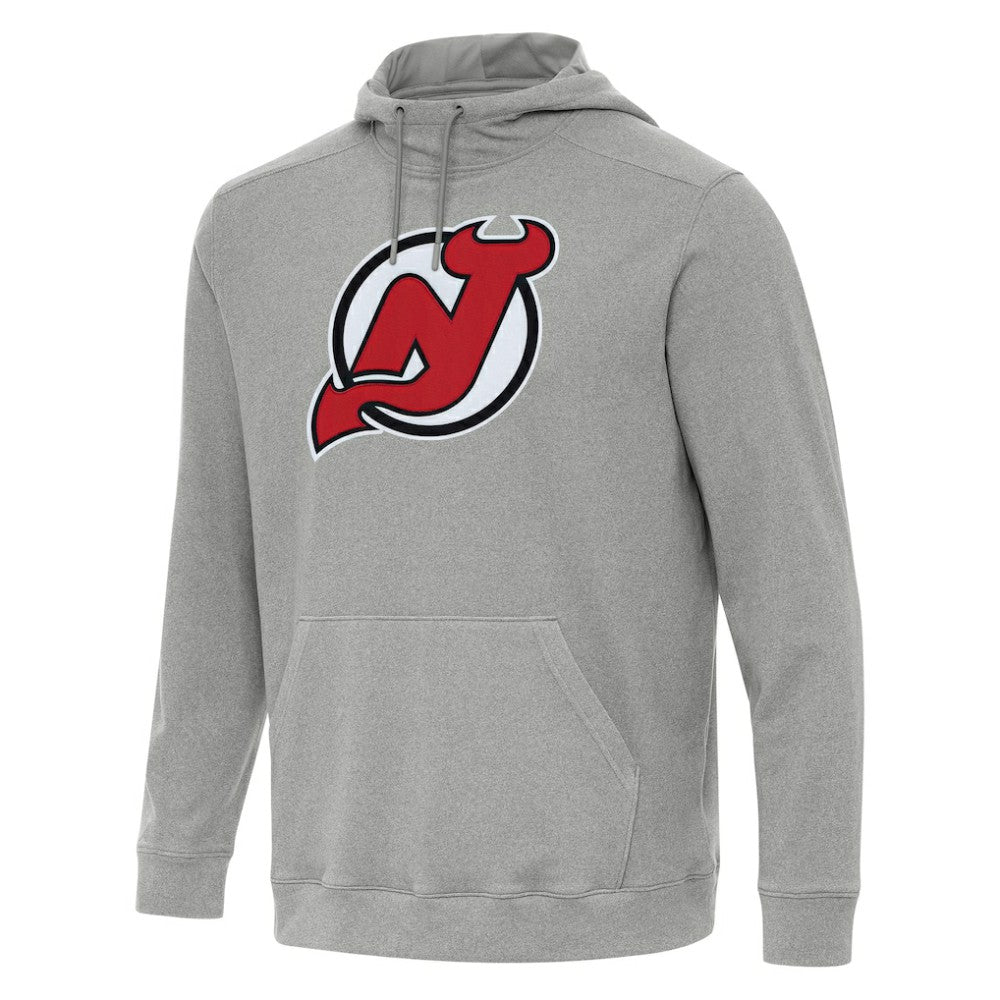 NHL New Jersey Devils Antigua Cloud Pullover Hoodie - Heather Gray