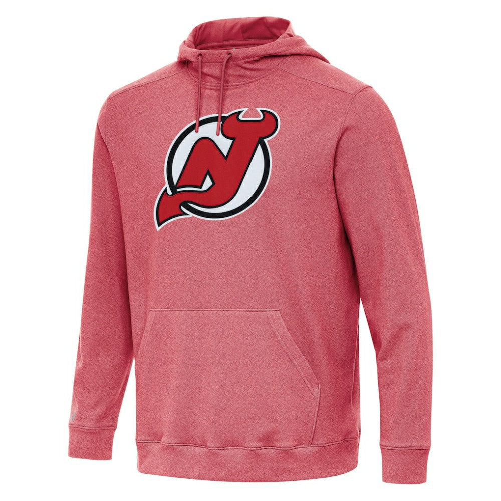 NHL New Jersey Devils Antigua Cloud Pullover Hoodie - Heather Red