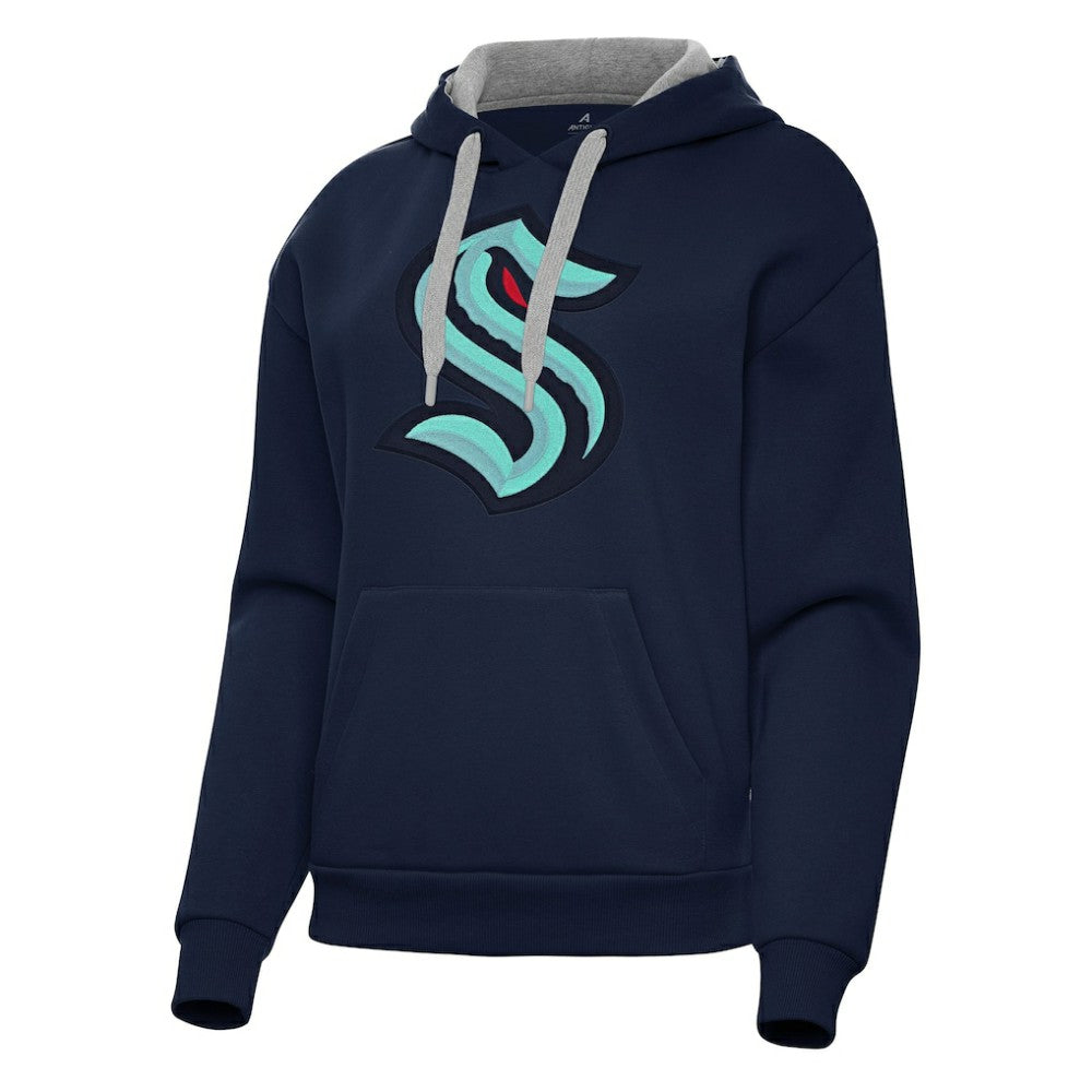 NHL Seattle Kraken Antigua Women's Victory Pullover Hoodie - Deep Sea Blue