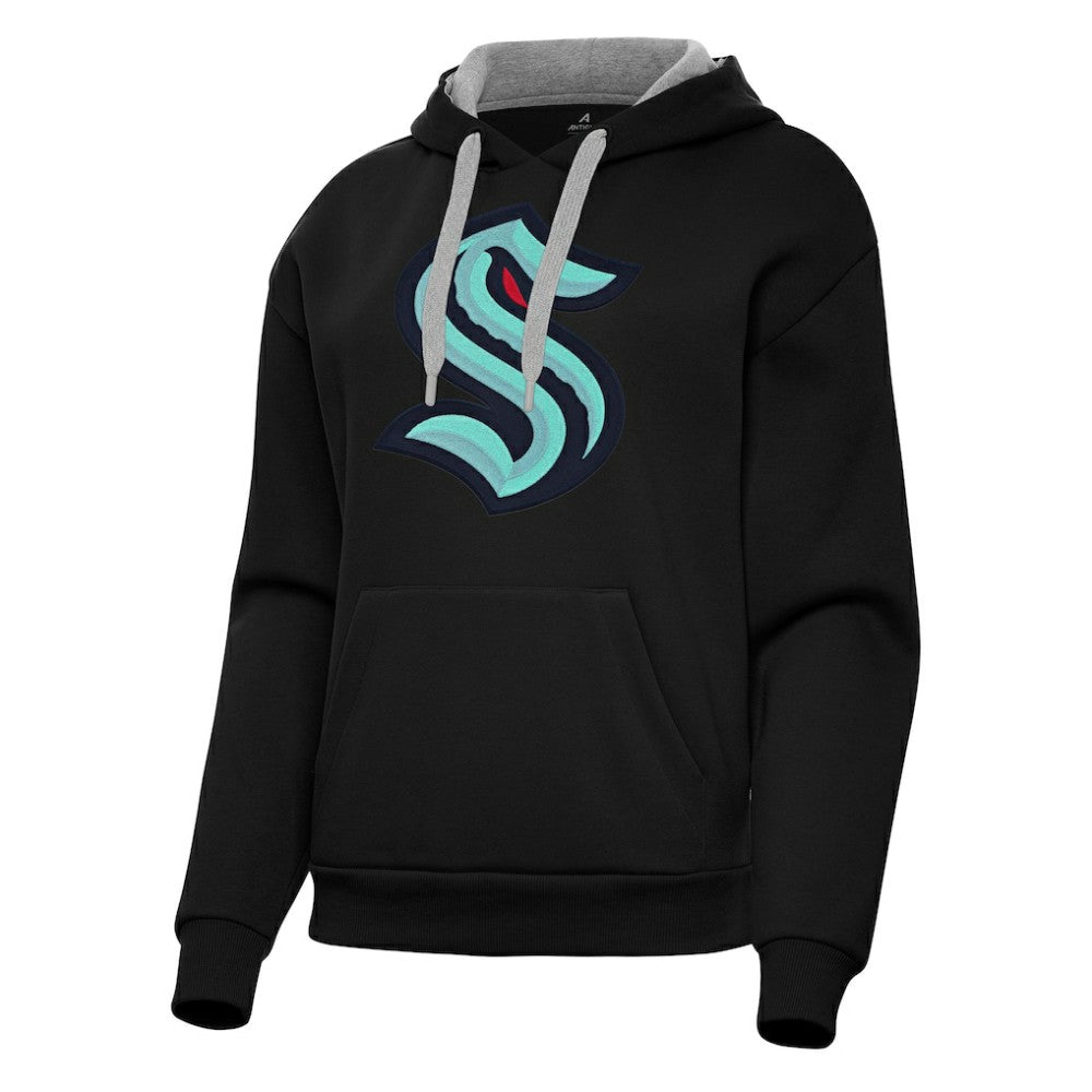 NHL Seattle Kraken Antigua Women's Victory Pullover Hoodie - Black