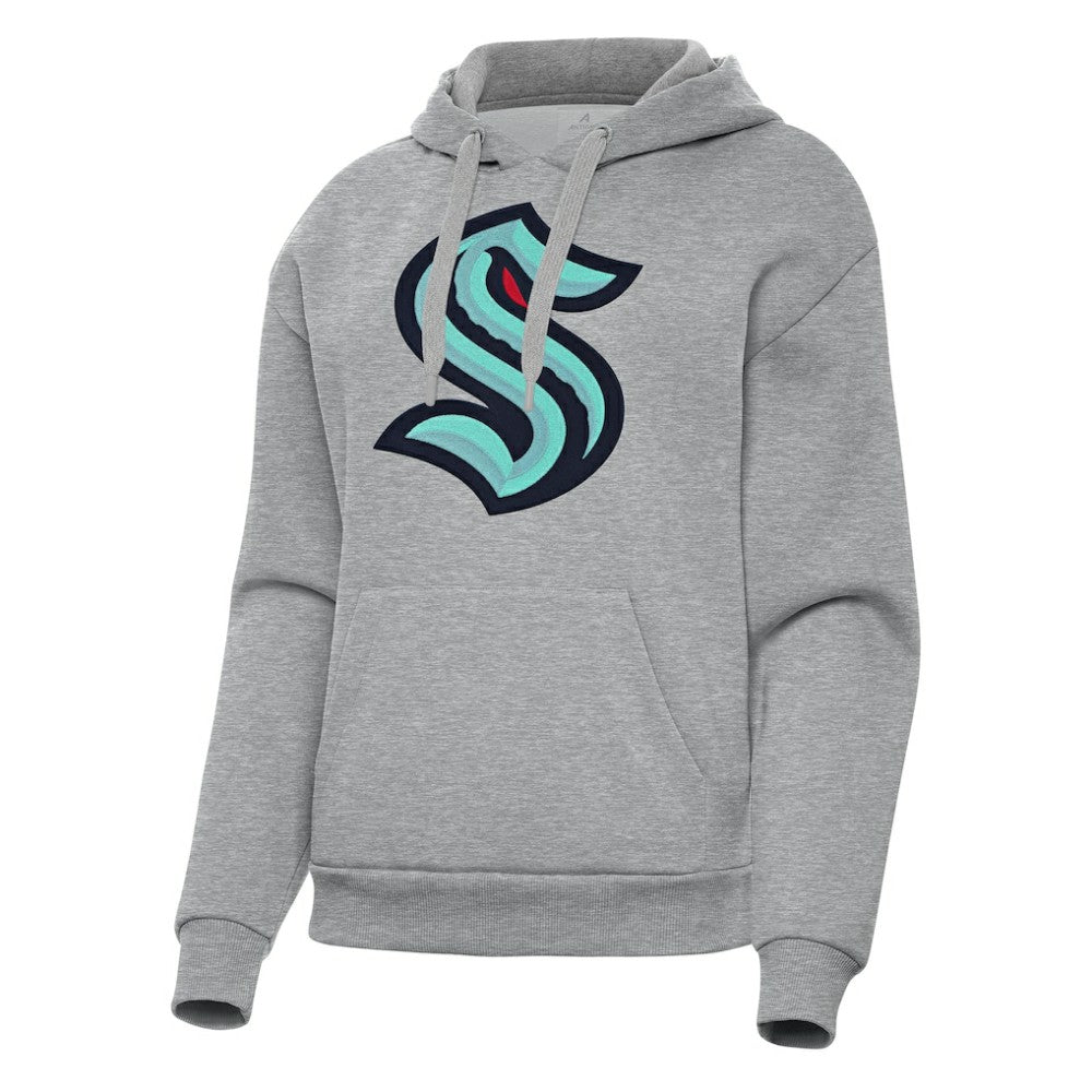 NHL Seattle Kraken Antigua Women's Victory Pullover Hoodie - Heather Gray