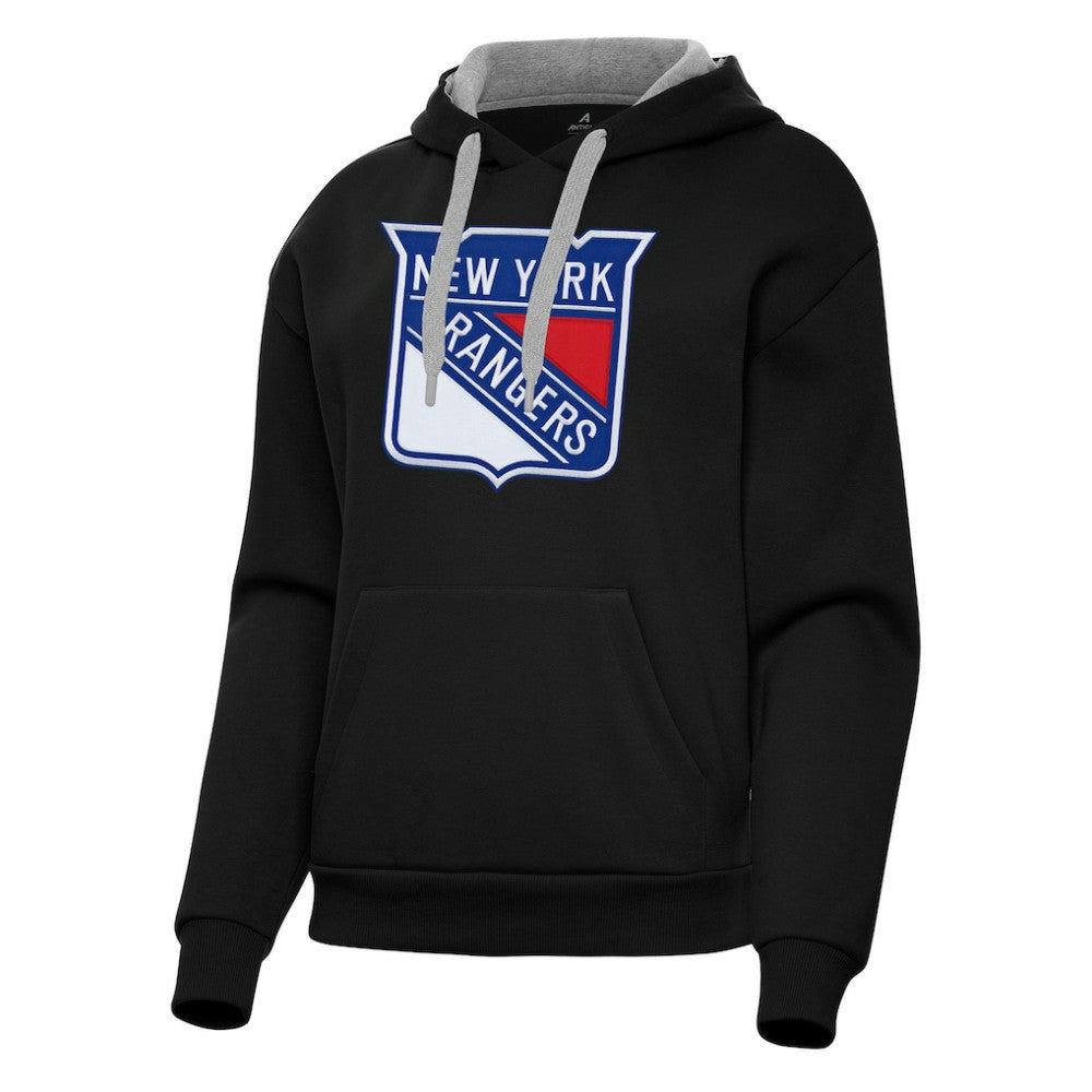 NHL New York Rangers Antigua Women's Victory Pullover Hoodie - Black