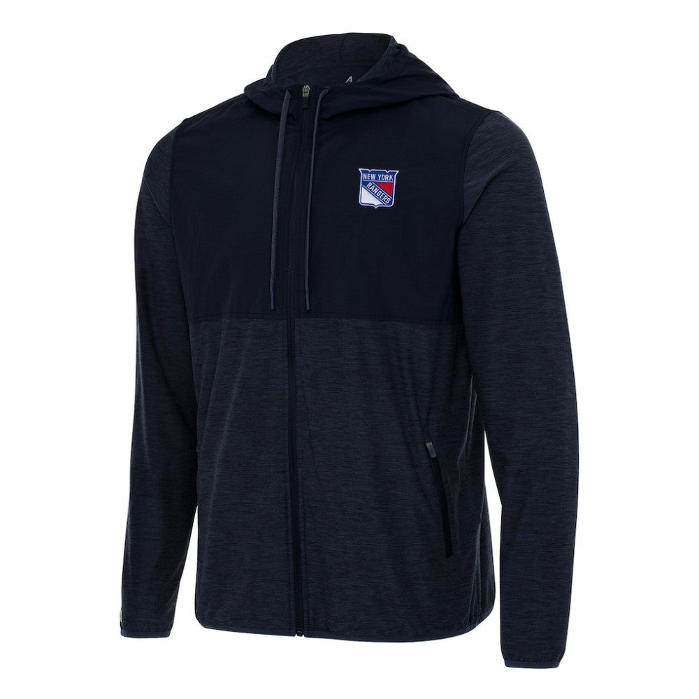 NHL New York Rangers Antigua Sway Full-Zip Hoodie Jacket - Navy