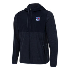 NHL New York Rangers Antigua Sway Full-Zip Hoodie Jacket - Navy