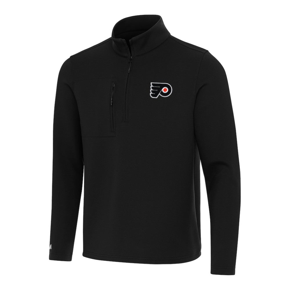 NHL Philadelphia Flyers Antigua Insider Quarter-Zip Top - Black