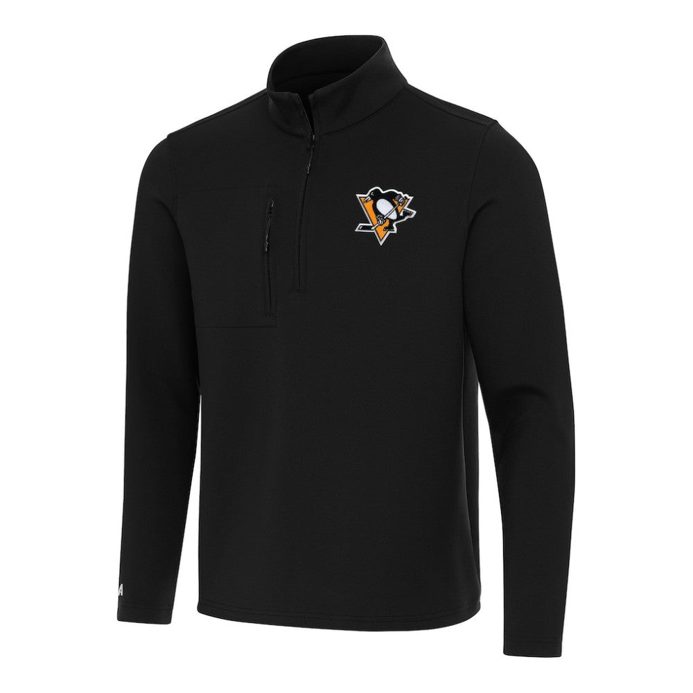 NHL Pittsburgh Penguins Antigua Insider Quarter-Zip Top - Black