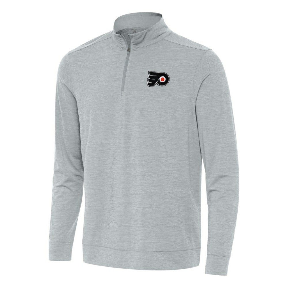 NHL Philadelphia Flyers Antigua Bright Quarter-Zip Top - Heather Gray