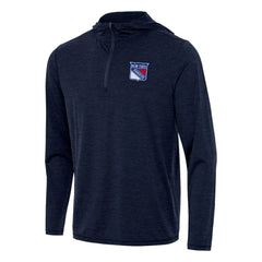 NHL New York Rangers Antigua Tidy Quarter-Zip Hoodie - Heather Navy