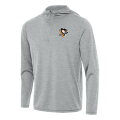 NHL Pittsburgh Penguins Antigua Tidy Quarter-Zip Hoodie - Heather Gray