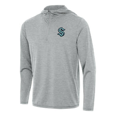 NHL Seattle Kraken Antigua Tidy Quarter-Zip Hoodie - Heather Gray